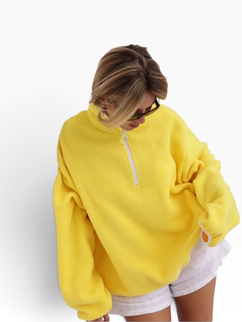 Parks Fleece Pullover Quarter Zip L/XL Sunny Yellow